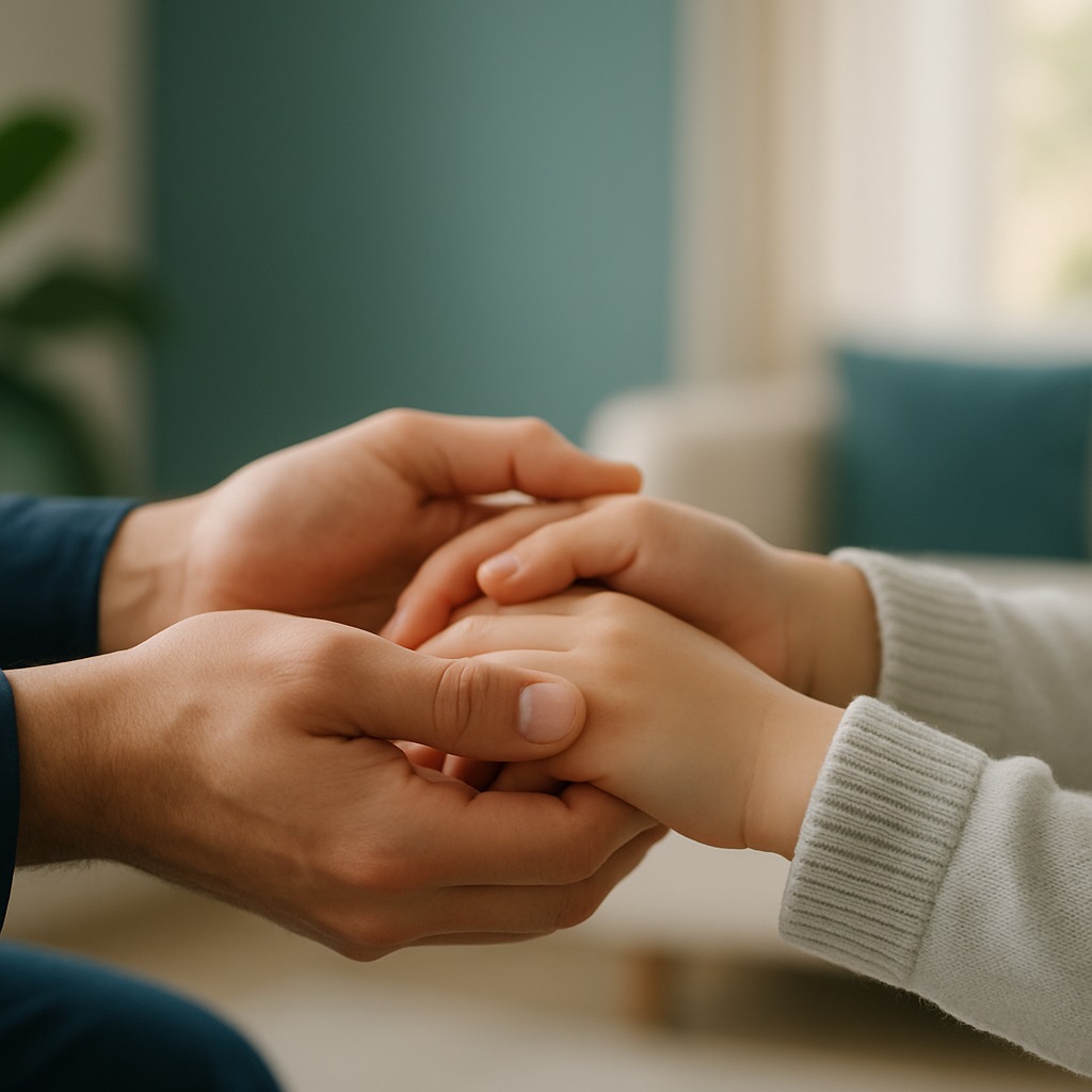 Família unida e feliz