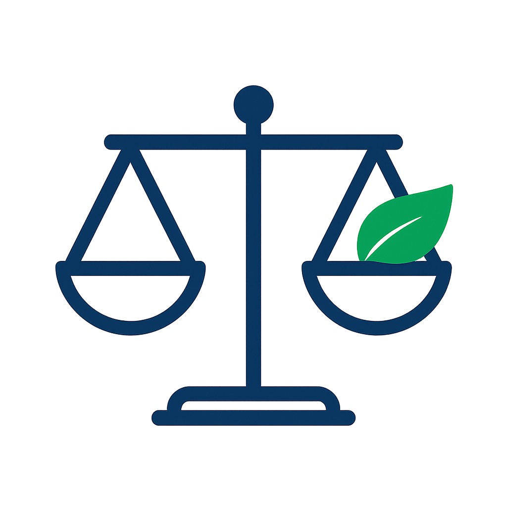 Símbolo da justiça com martelo